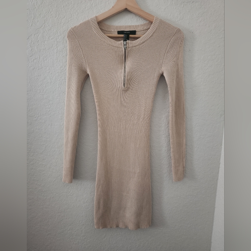 Forever 21 - Beige Ribbed Knit Dress